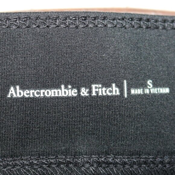 Abercrombie & Fitch Black Ponte Equestrian Zip Hem Elastic Waist Pull On Pants - Picture 5 of 5